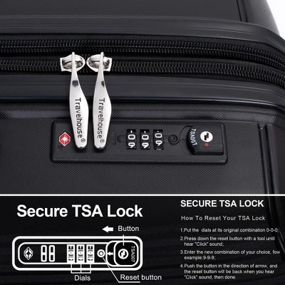 3 PCS Expanable Luggage Set, PP Lightweight Hardshell Spinner Wheel Suitcase With TSA Lock (20+24+28)-ModernLuxe - Image 4