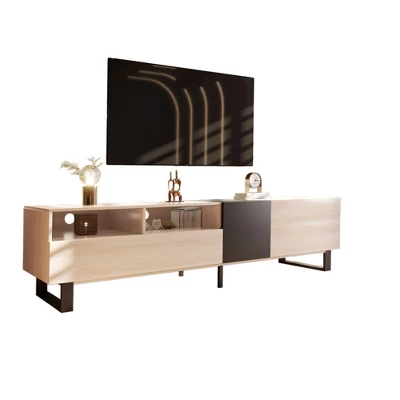 70.9" Contemporary TV Stand With 2 Drawers And 2 Doors - ModernLuxe - Image 4