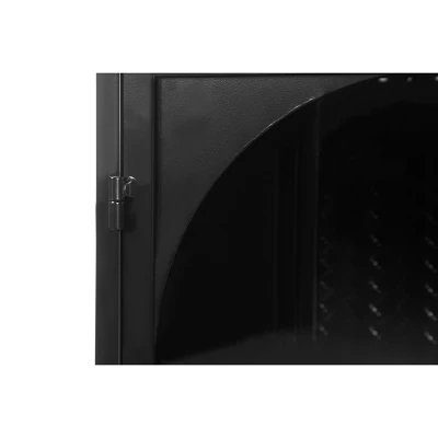 27.56" 3-Tier Storage Shelf Glass Door Wall Cabinet With Characteristic Woven Pattern - ModernLuxe - Image 7