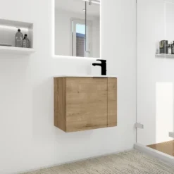 22" Bathroom Vanity With Sink, Soft Close Door And Floating Mount Design - ModernLuxe