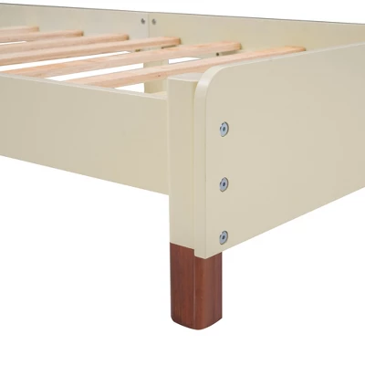 Wood Platform Bed With House-shaped Headboard-ModernLuxe - Image 9