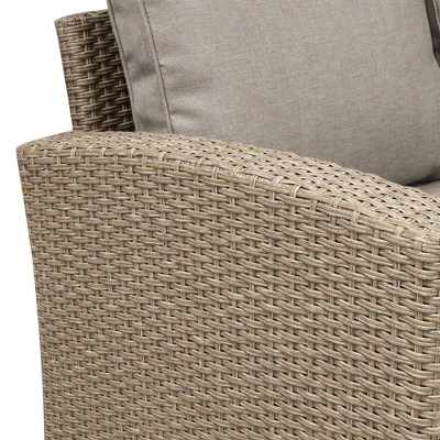 5-Piece Outdoor Conversation Set With Ottoman And Pillows-ModernLuxe - Image 11