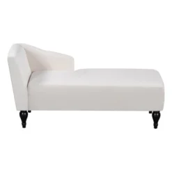 57.5" Vintage Velvet Chaise Lounge, Right Arm Facing Sleep Chaise Lounge With Solid Wood Legs - ModernLuxe