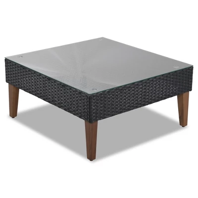 4 PCS Outdoor Wicker Sofa Set, Patio L-shape Sofa Set With Colorful Pillows- ModernLuxe - Image 8