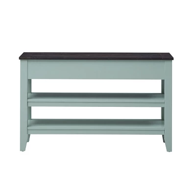 48" Solid Wood Top Modern Living Room Console Table With 3 Drawers And 2 Shelves - ModernLuxe - Image 5