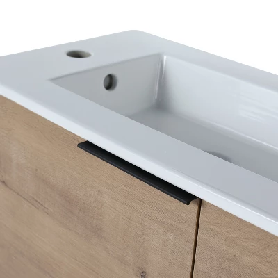 22" Bathroom Vanity With Sink, Soft Close Door And Floating Mount Design - ModernLuxe - Image 11