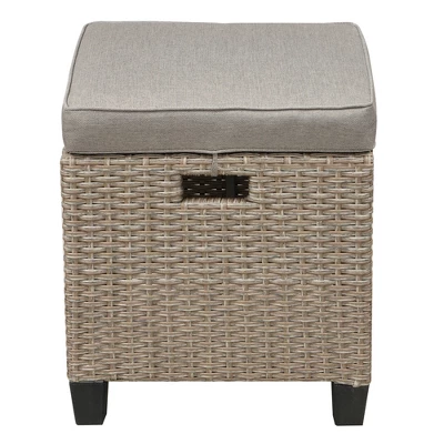 5-Piece Outdoor Conversation Set With Ottoman And Pillows-ModernLuxe - Image 10