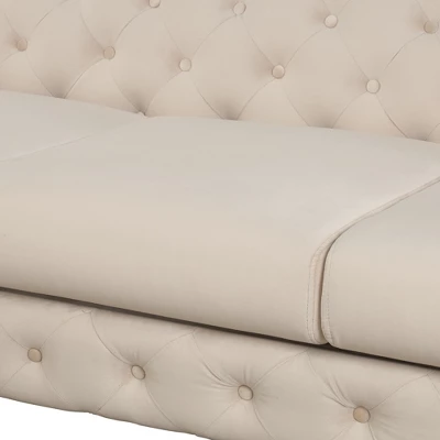 Modern Velvet Upholstered Accent Sofa Chair With Button Tufted Back-ModernLuxe - Image 11