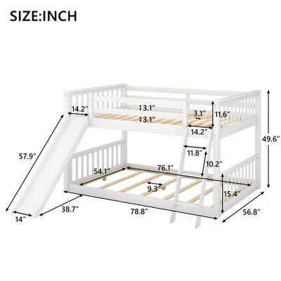 Wood Bunk Bed With Convertible Slide And Ladder-ModernLuxe - Image 3