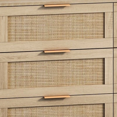 43.31" 6-Drawer Rattan Storage Cabinet For Living Room And Bedroom - ModernLuxe - Image 7