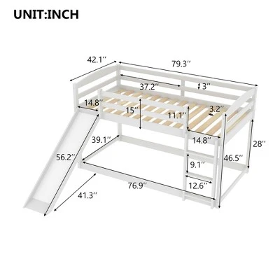 Twin Over Twin Bunk Bed With Convertible Slide And Ladder - ModernLuxe - Image 3