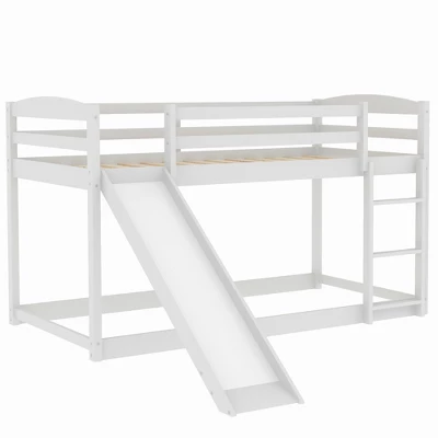 Twin Over Twin Bunk Bed With Convertible Slide And Ladder - ModernLuxe - Image 4