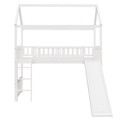 Twin Size Loft House Bed With Slide-ModernLuxe - Image 4