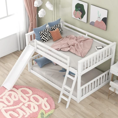 Wood Bunk Bed With Convertible Slide And Ladder-ModernLuxe - Image 2