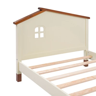 Wood Platform Bed With House-shaped Headboard-ModernLuxe - Image 6
