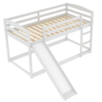 Twin Over Twin Bunk Bed With Convertible Slide And Ladder - ModernLuxe - Image 6