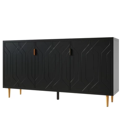 Modern Storage Sideboard With Adjustable Shelves - ModernLuxe - Image 4