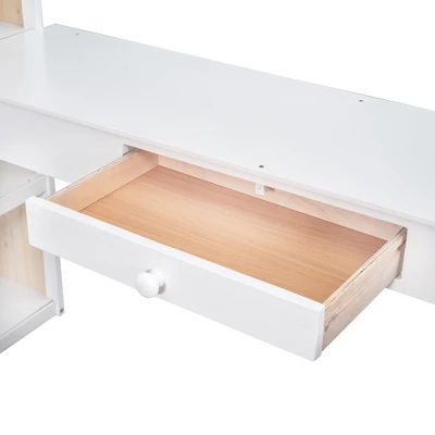 Loft Bed With Ladder, Shelves, And Desk - ModernLuxe - Image 11