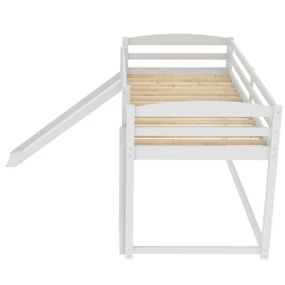 Twin Over Twin Bunk Bed With Convertible Slide And Ladder - ModernLuxe - Image 8