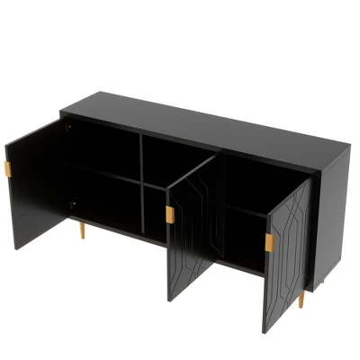 Modern Storage Sideboard With Adjustable Shelves - ModernLuxe - Image 5