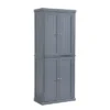 72.4" Minimalist Freestanding Kitchen Storage Cabinet Organizer, Kitchen Pantry With 4 Doors And Adjustable Shelves-ModernLuxe