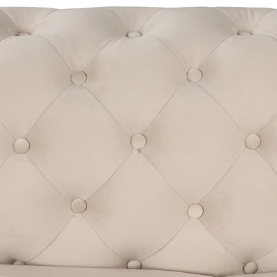 Modern Velvet Upholstered Accent Sofa Chair With Button Tufted Back-ModernLuxe - Image 9