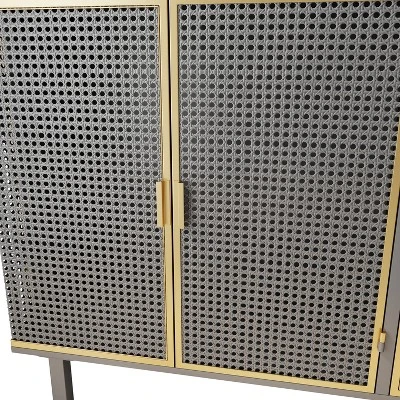 40.35" Contemporary Sideboard With 3 Doors, Dark Gray - ModernLuxe - Image 7